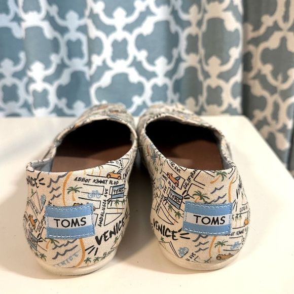 TOMS Venice Collection - Canvas Venice Italy Map Printed Loafers Shoes - Picture 3 of 5
